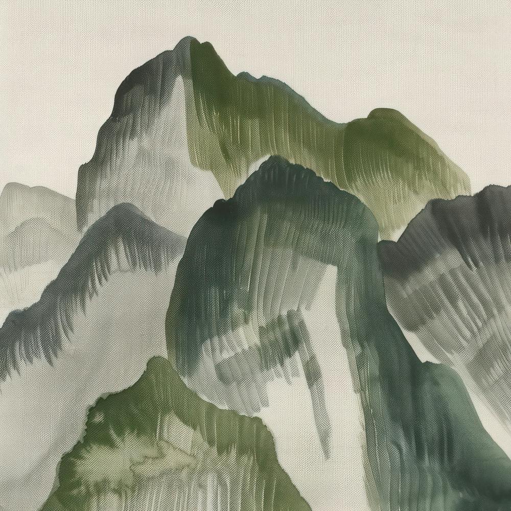 Japanese Watercolour Of Mount Nantai 3