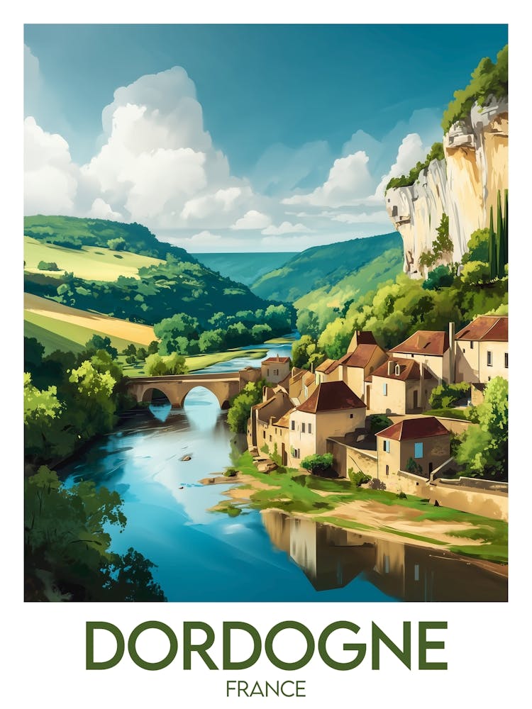 Affiche de voyage Dordogne 1