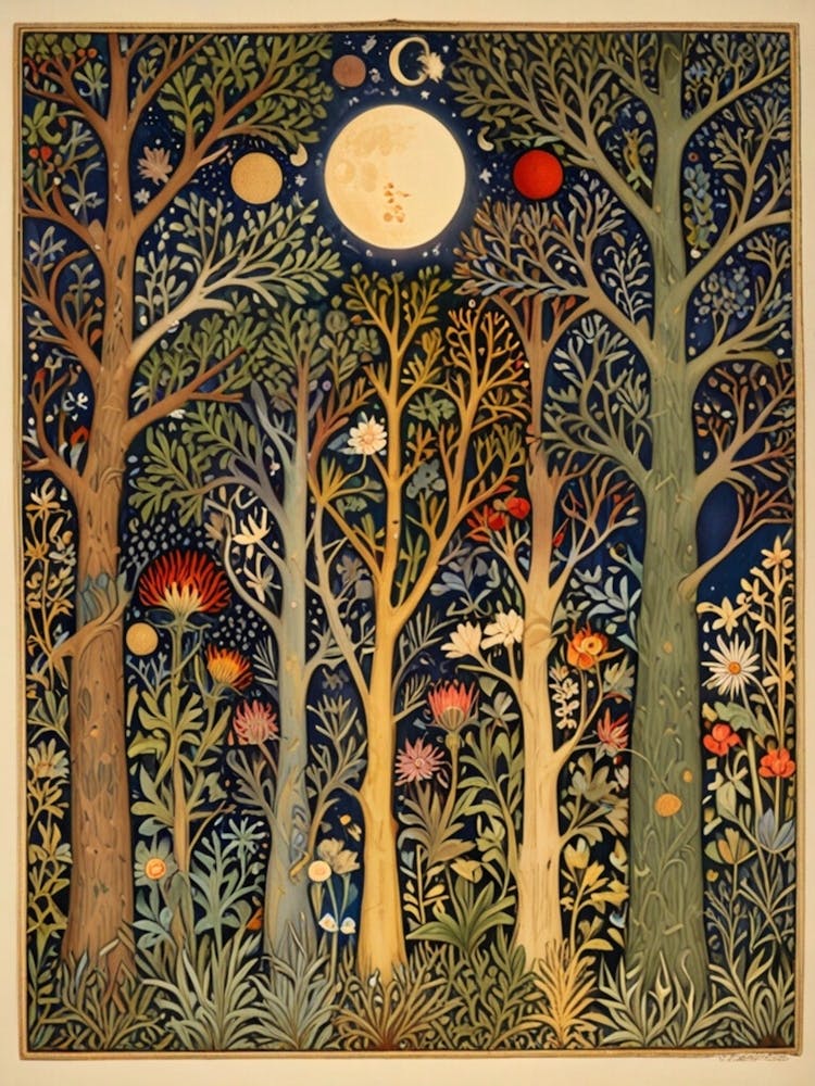 William Morris Moon In The Forest 19