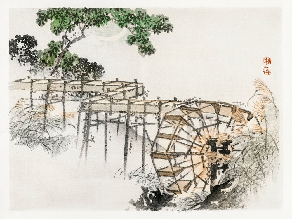 Water Wheel, Kōno Bairei