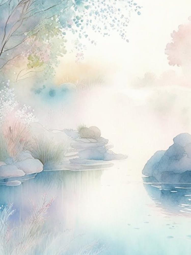 Hot Springs Waterscape Gouache 2