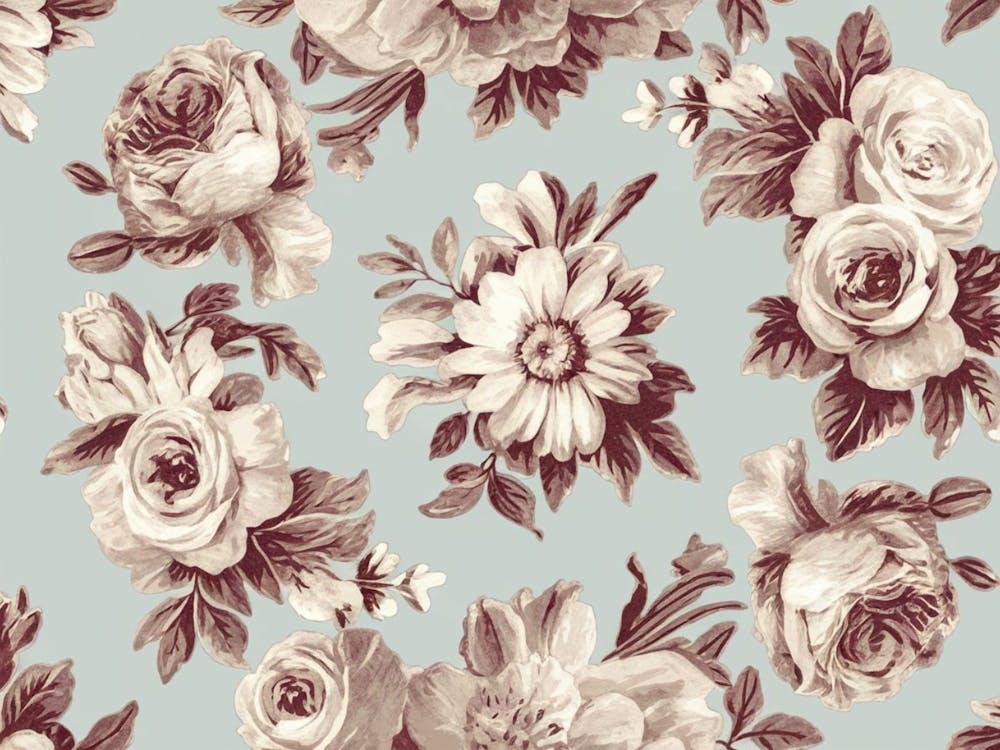 Timeless Chintz Garden - Vintage Rose and Daisy Floral Pattern Print