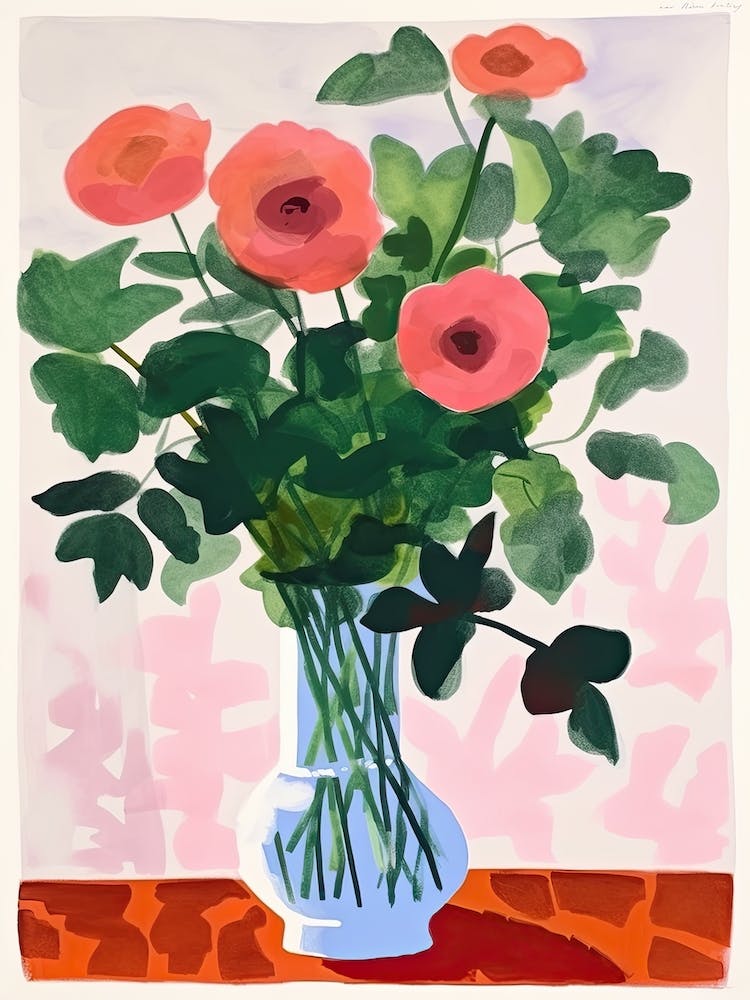 Rosenstrauß Blumenillustration 3