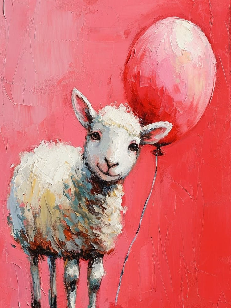 Cute Sheep 3 With Balloon