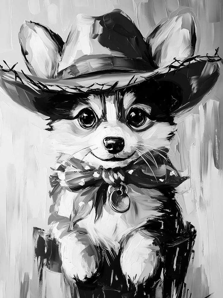 Corgi In A Cowboy Hat