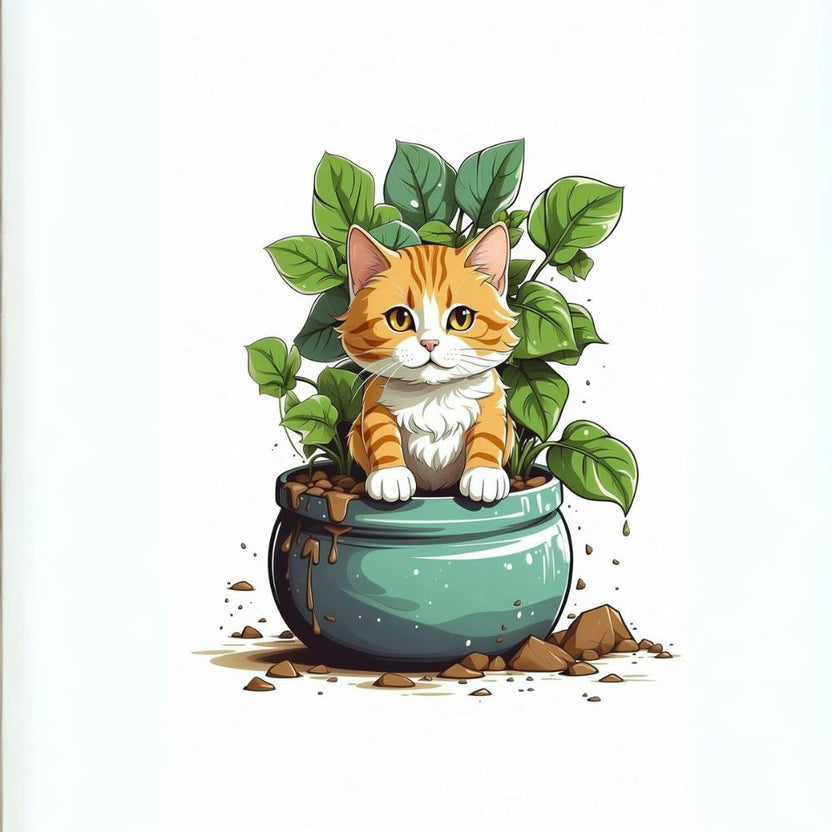 Cat In Pot