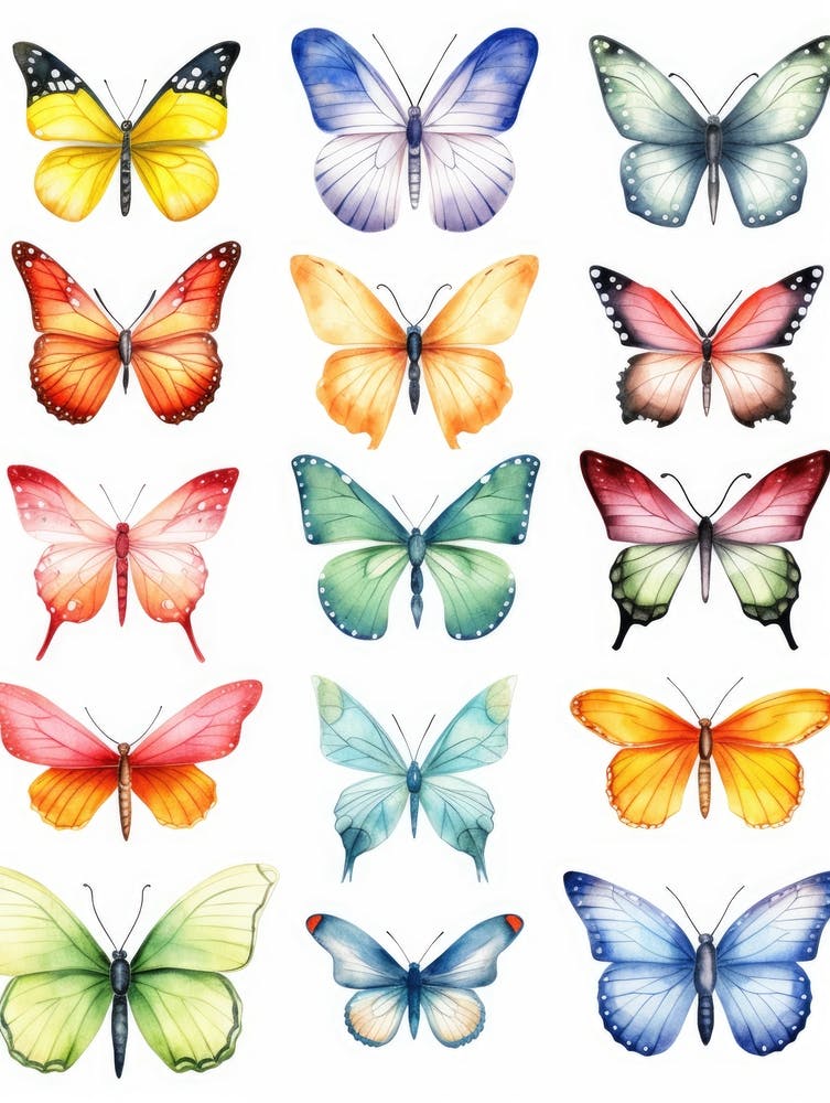 Watercolor Butterflies 3