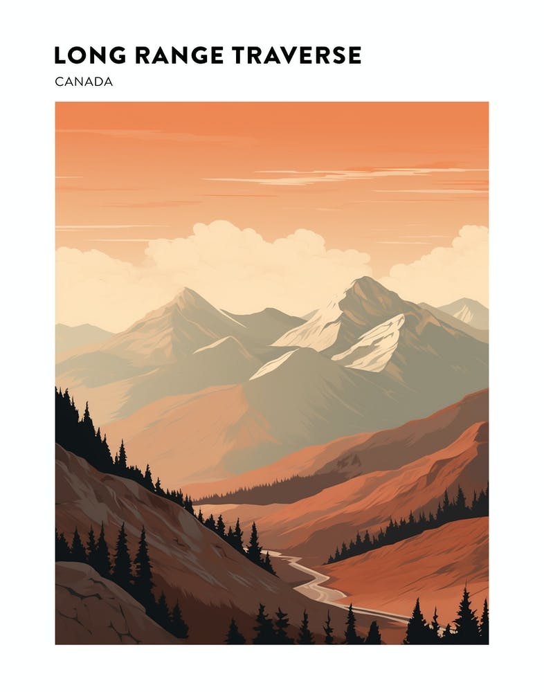 Long Range Traverse Canada 1 Hiking Trail Landscape Poster