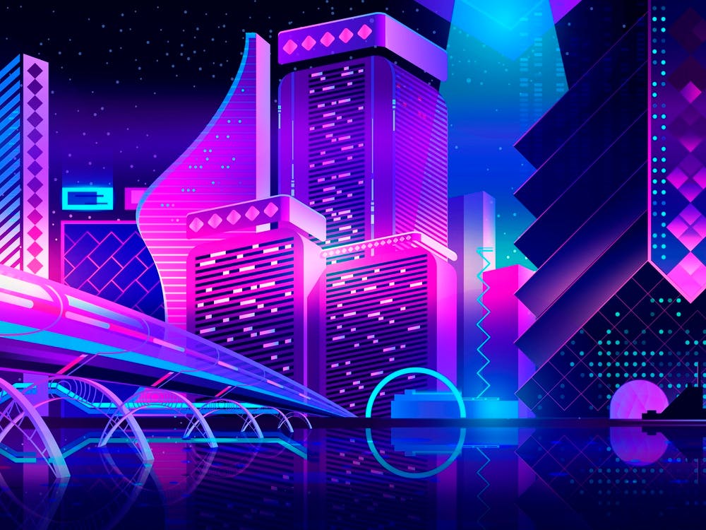Synthwave Neon City - New York 1