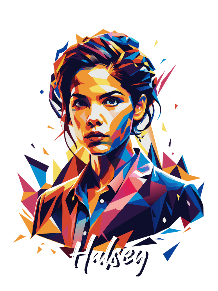 Halsey 03 Portrait Music Icon Style WPAP Pop Art