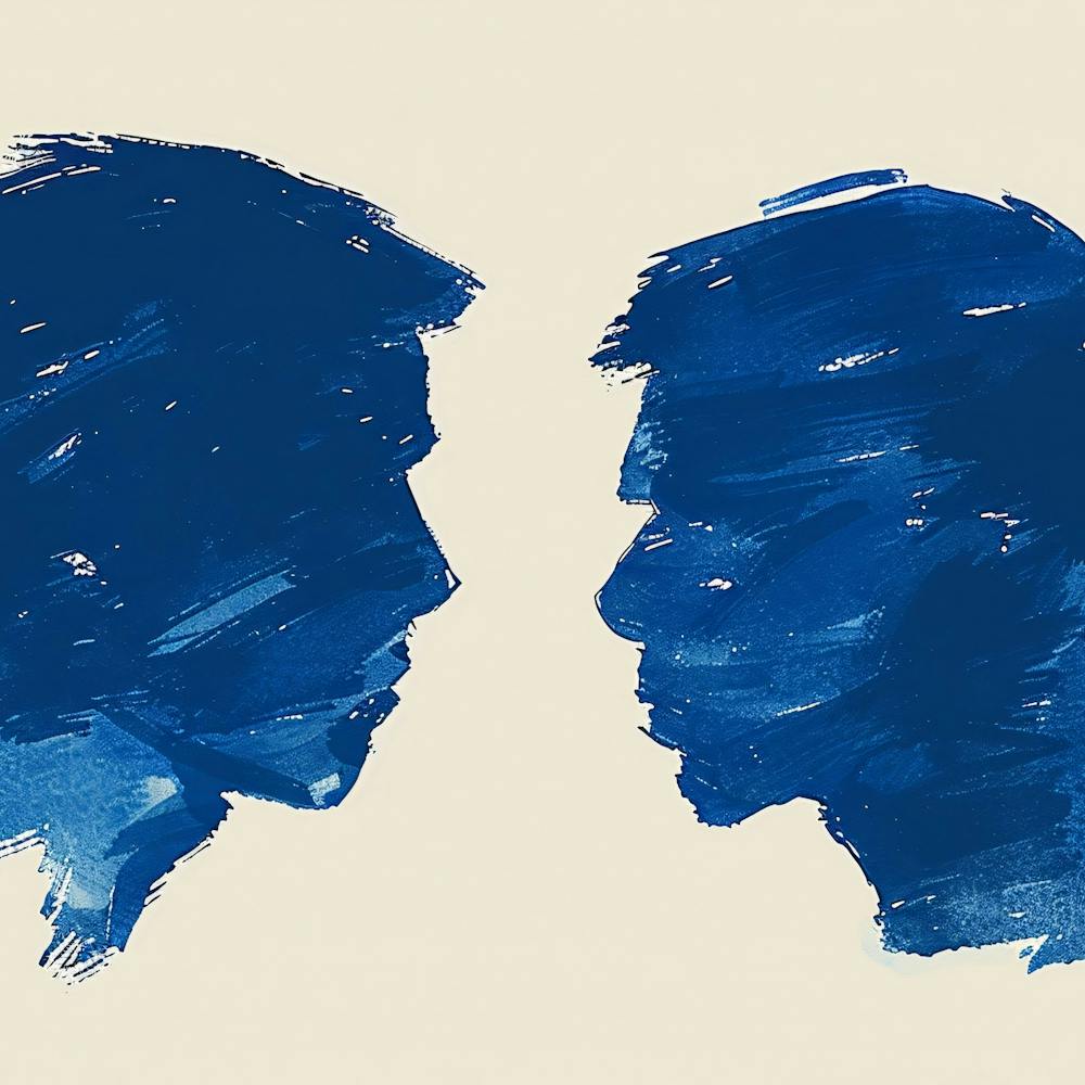 Two Faces Facing Each Other