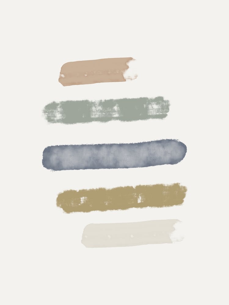Watercolor Brushstrokes In Pastels