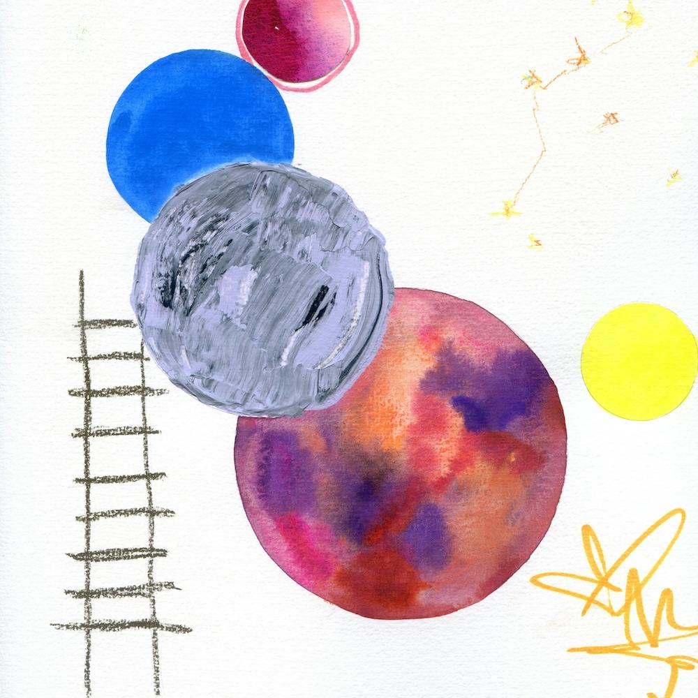 Watercolor Planets N.o 6