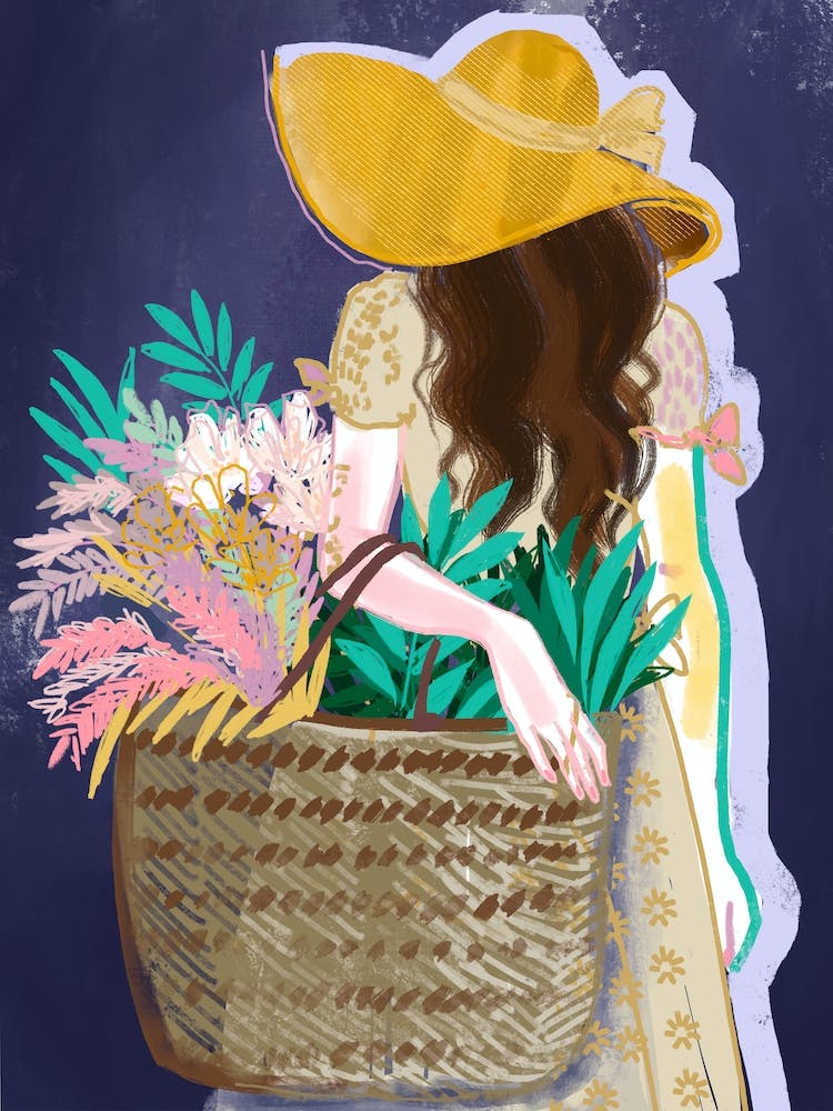 Girl With Flowers 1