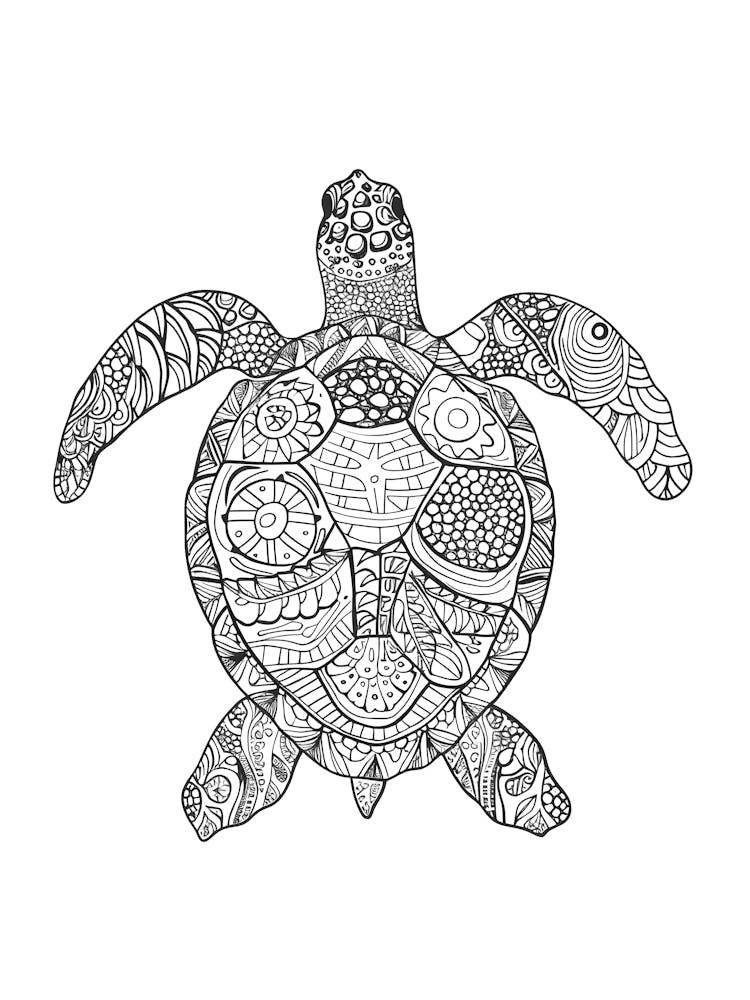 Sea Turtle Coloring Page