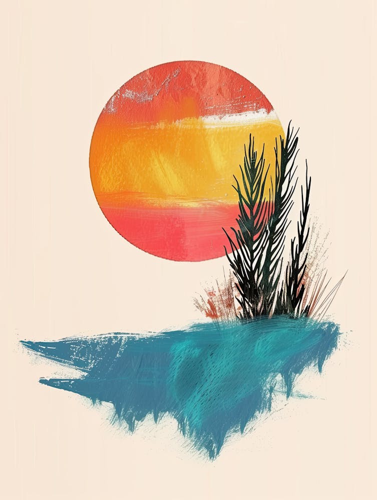 Cosmic Pathways Mid Century Style