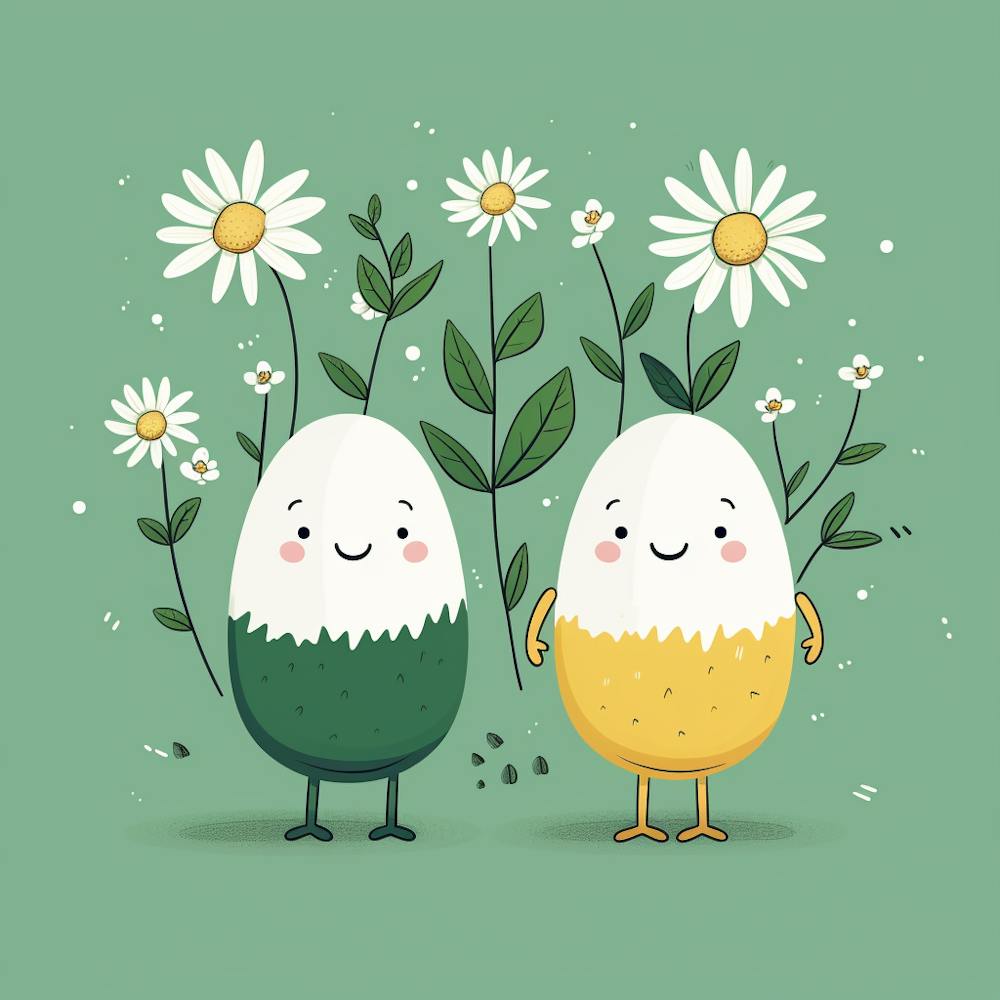 December0266 Two Eggs And Some Flowers Are Shown In The Illustr F09a5be3 8c2c 4641 B64f 73b8b3c78bbe