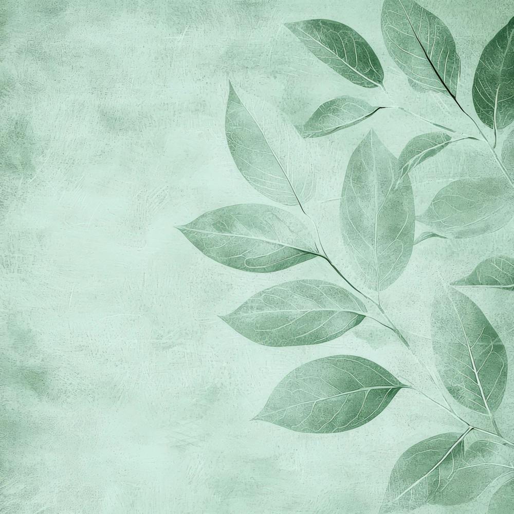 Green Leaves On A Green Background 1