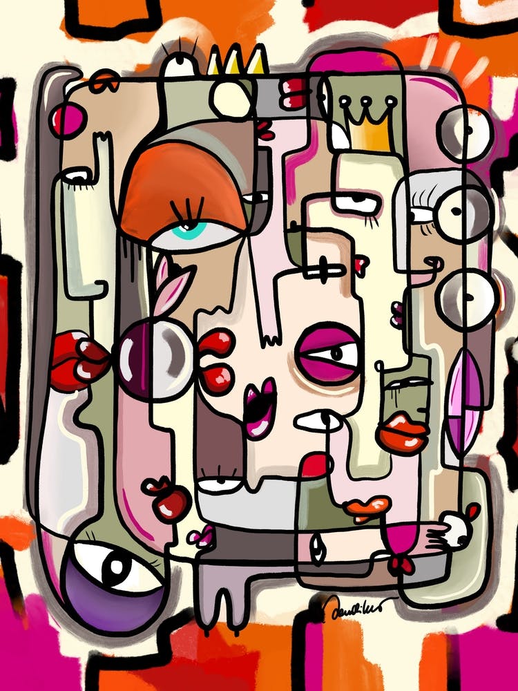Colorful Abstract Faces