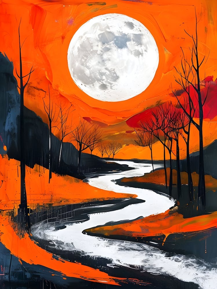 Full Moon Over A River