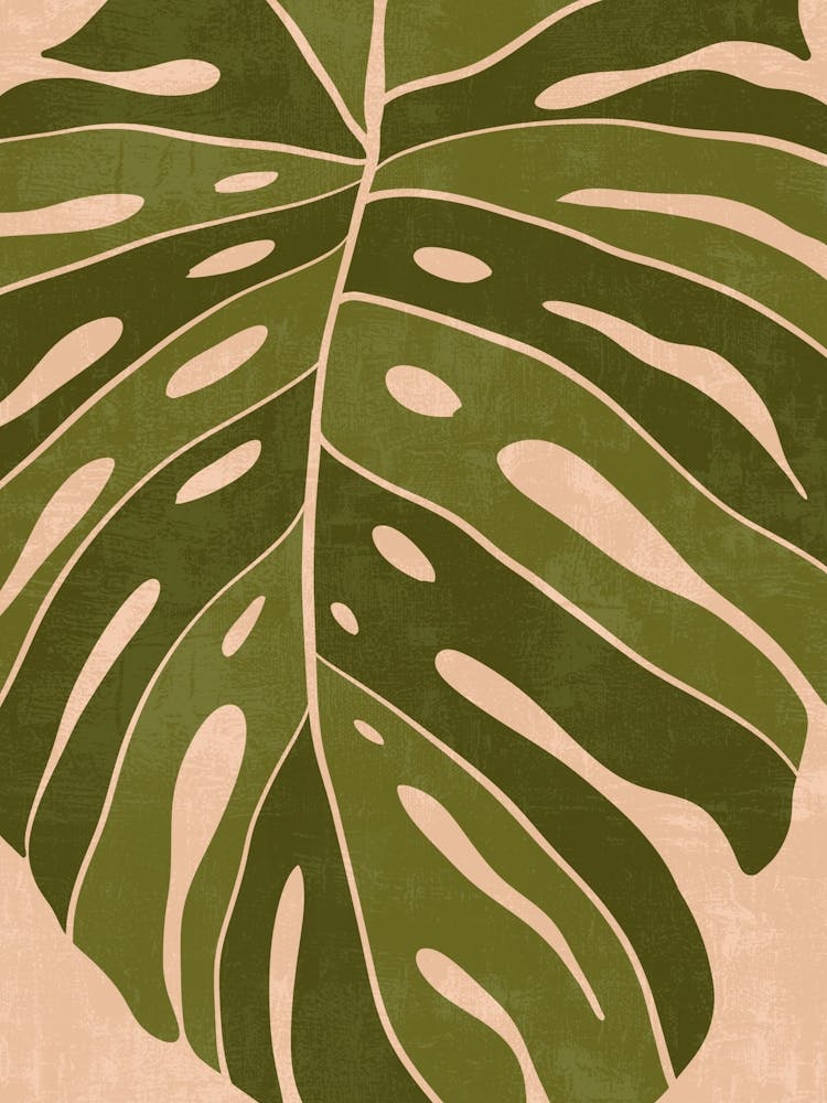 Monstera-Blatt Leinwanddruck