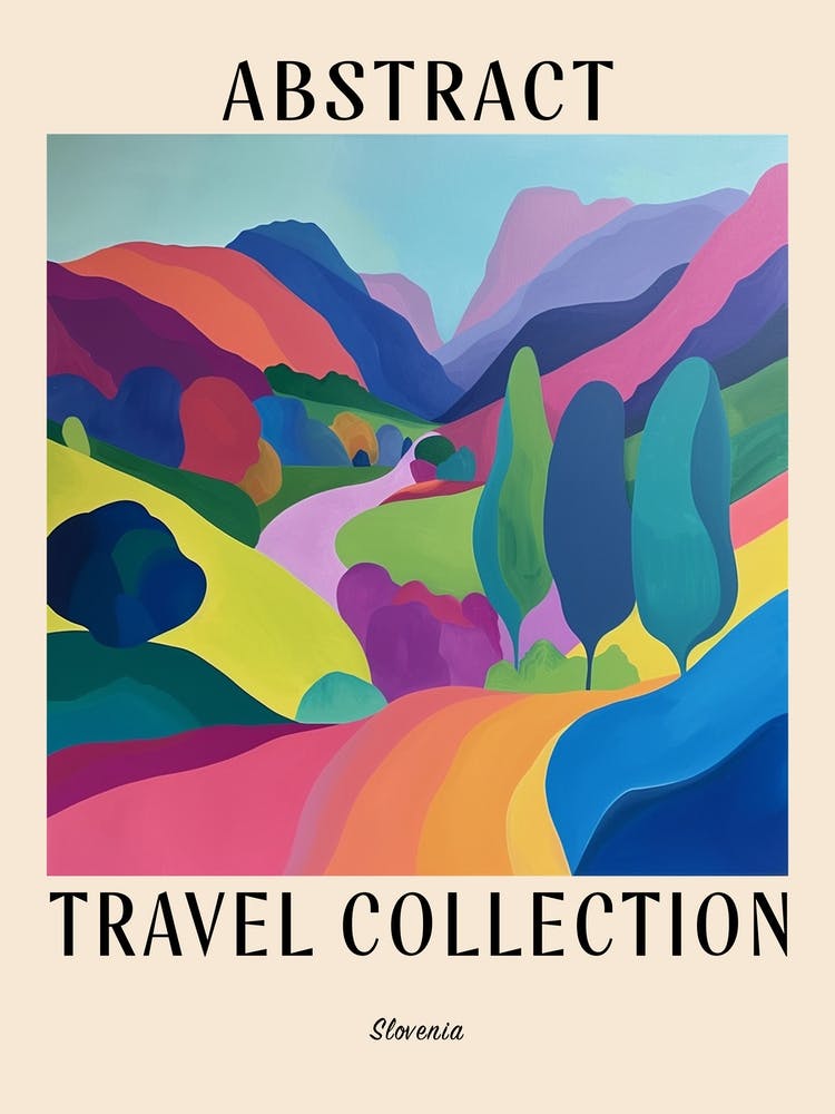Abstract Travel Collection Poster Slovenia 2