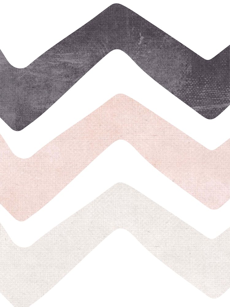 Zig Zags Pink Cotton