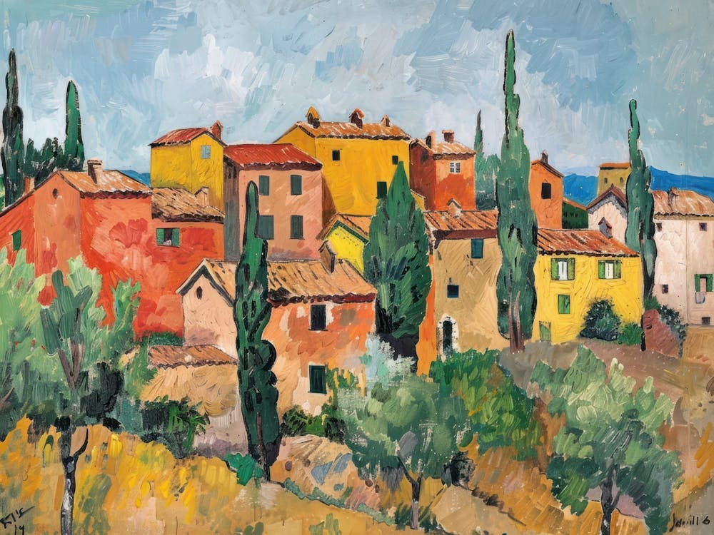 Peaceful Provenance Painting Inspired By Paul Cezanne