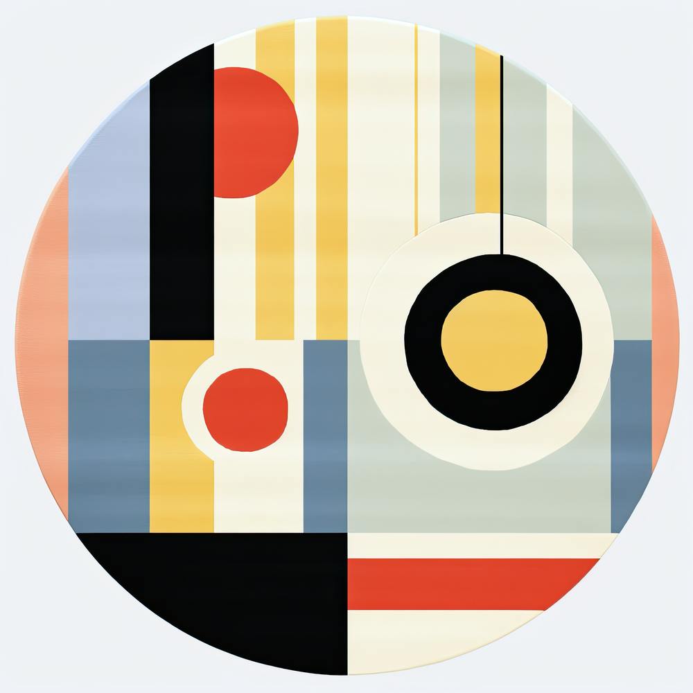Mid Century Modern Harmony: Geometric Serenity