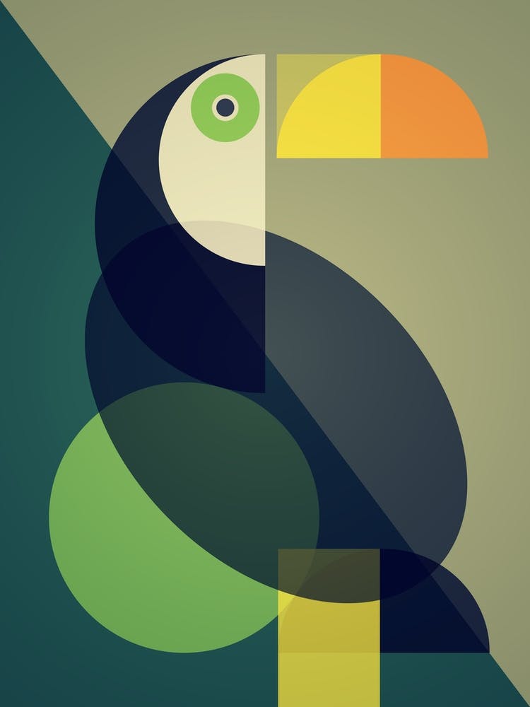 Mid Century Geometric Toucan Nursery