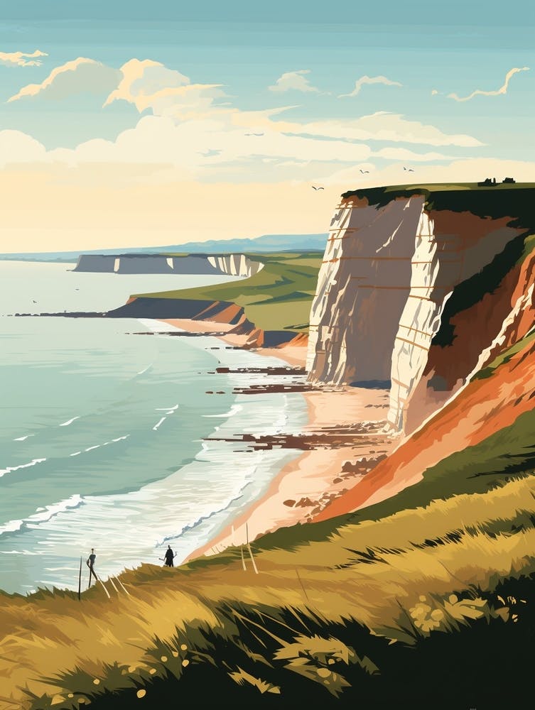 Jurassic Coast England 3 Hiking Trail Landscape