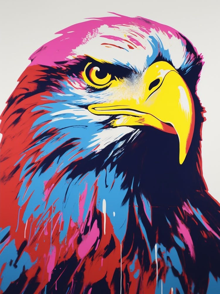 Andy Warhol Style Bird Eagle 4