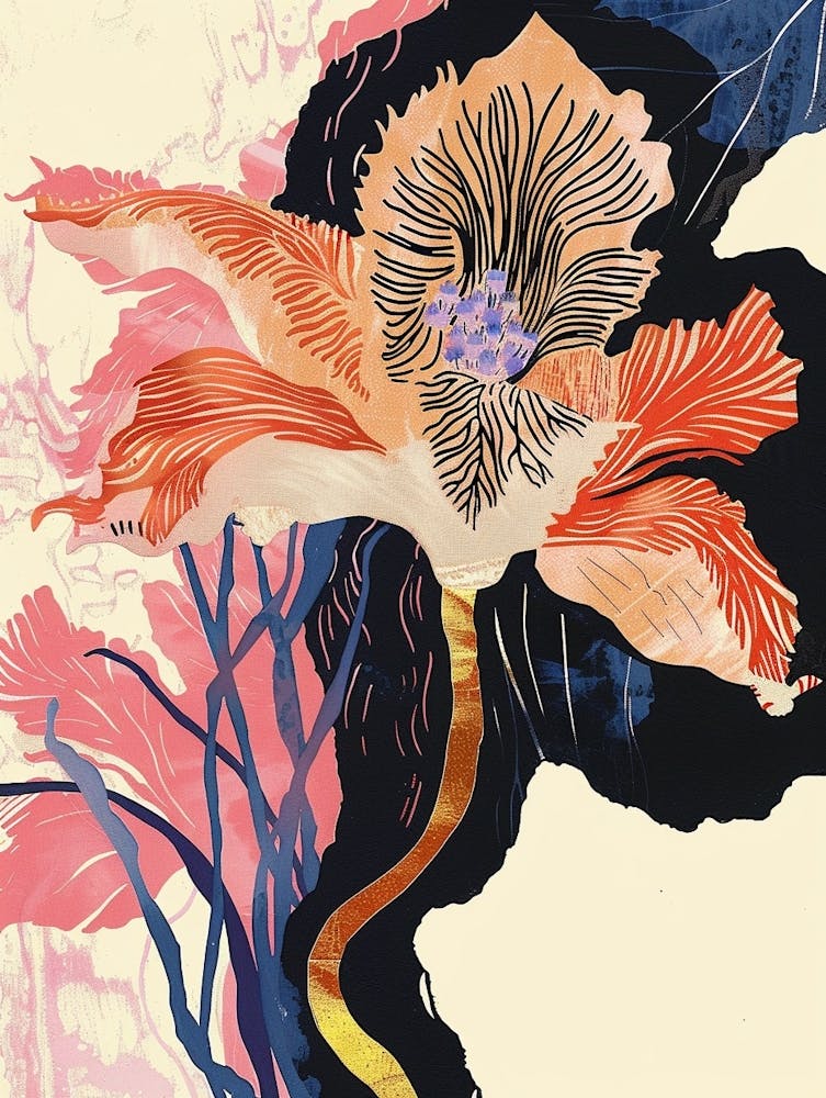 Colourful Flower Illustration Hydrangea 3