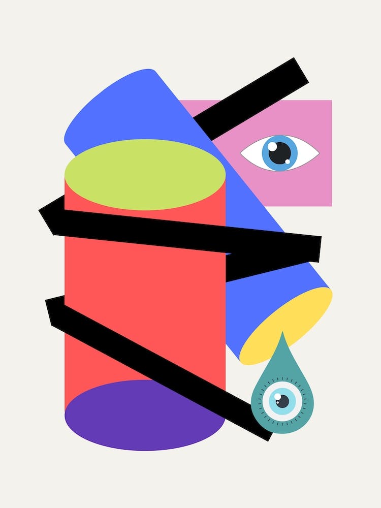 Geometrical Cylinder In Tears