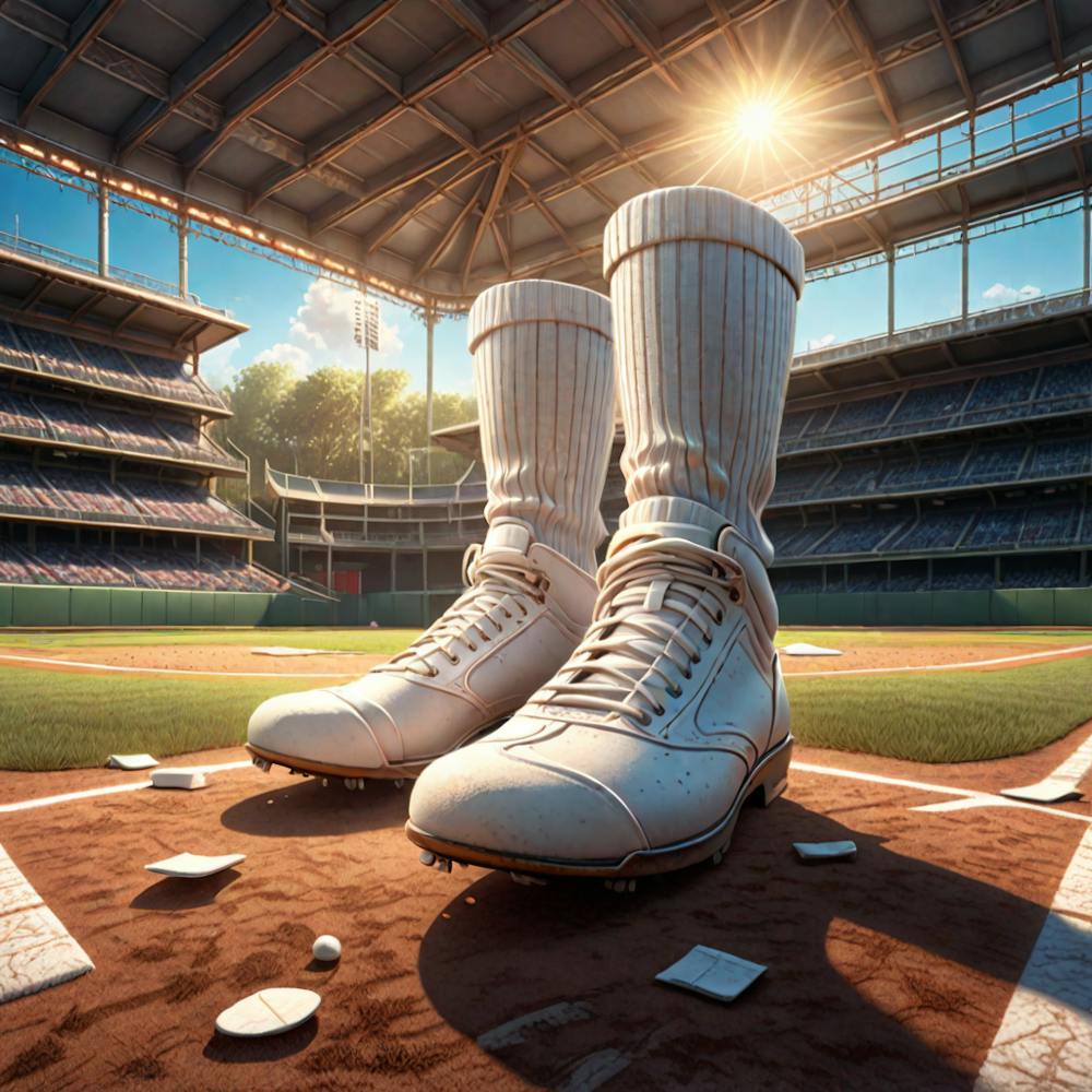 Baseball Shoes On The Field