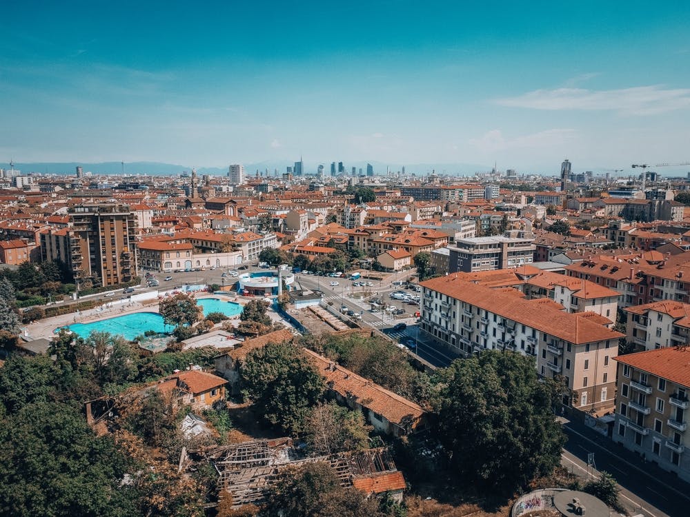 Milan Cityscape Poster Print