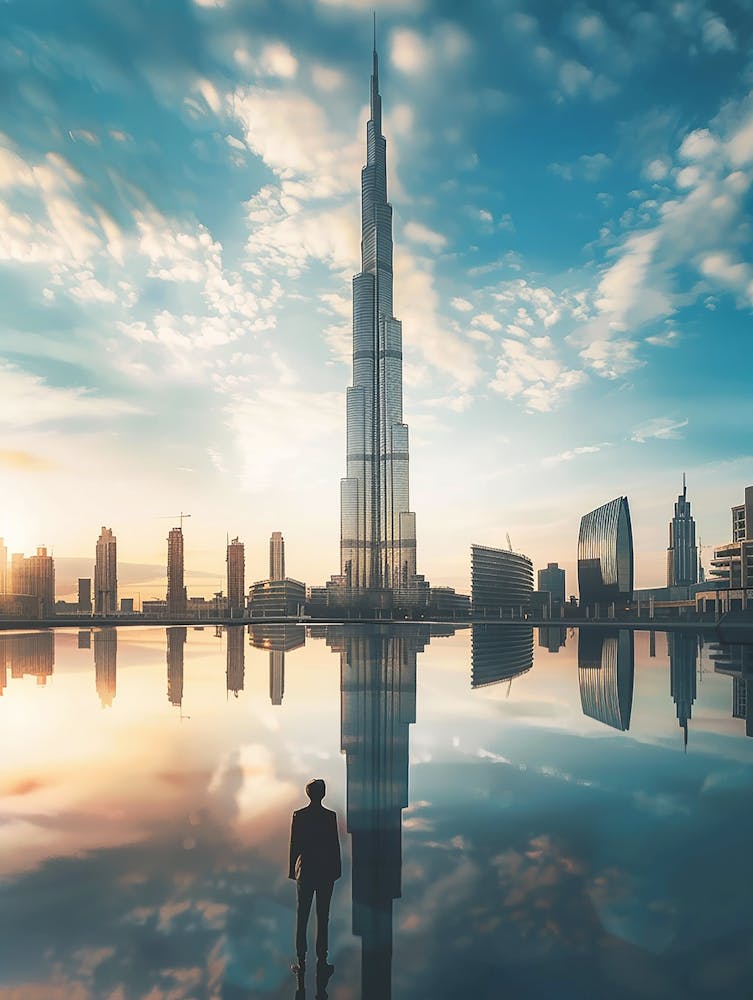 Reflection Of Burj Khalifa