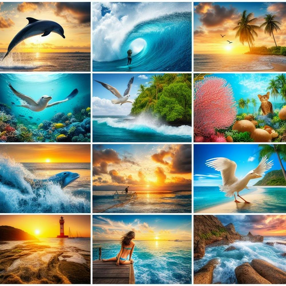 Collage Of Seascapes