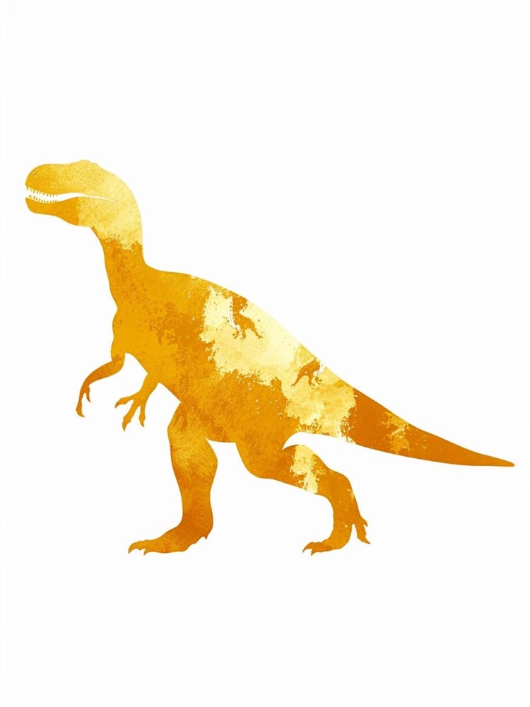Mustard Dinosaur Silhouette 5