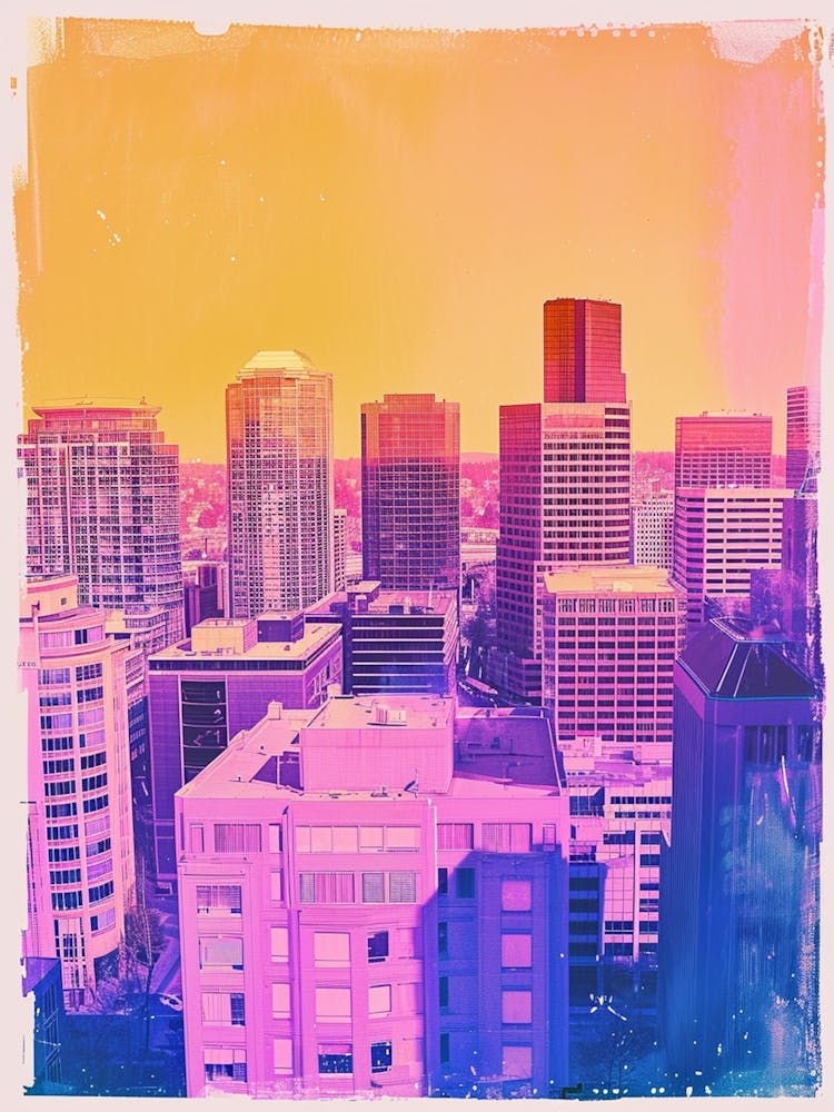 Retro Photo Inspired Cityscape 1