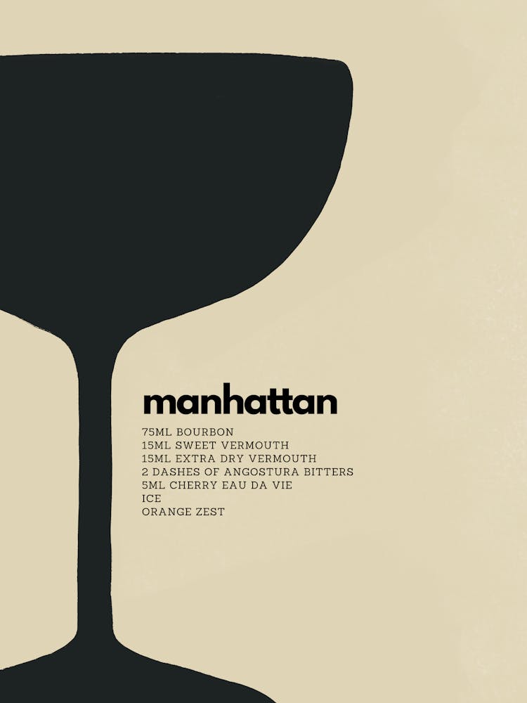 Neutral Manhattan Cocktail