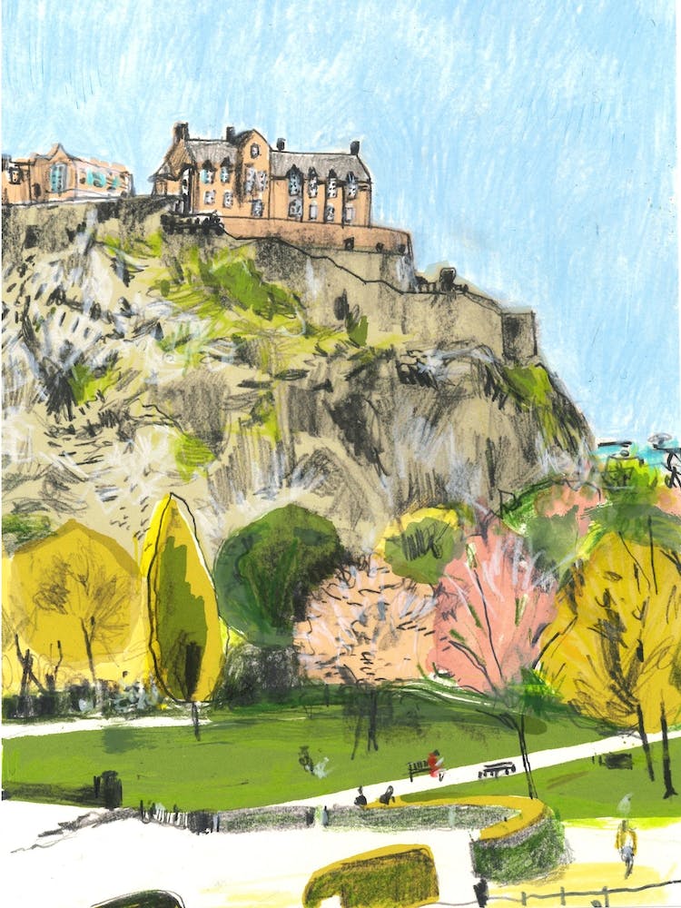 Edinburgh Castle From The Band Stand 