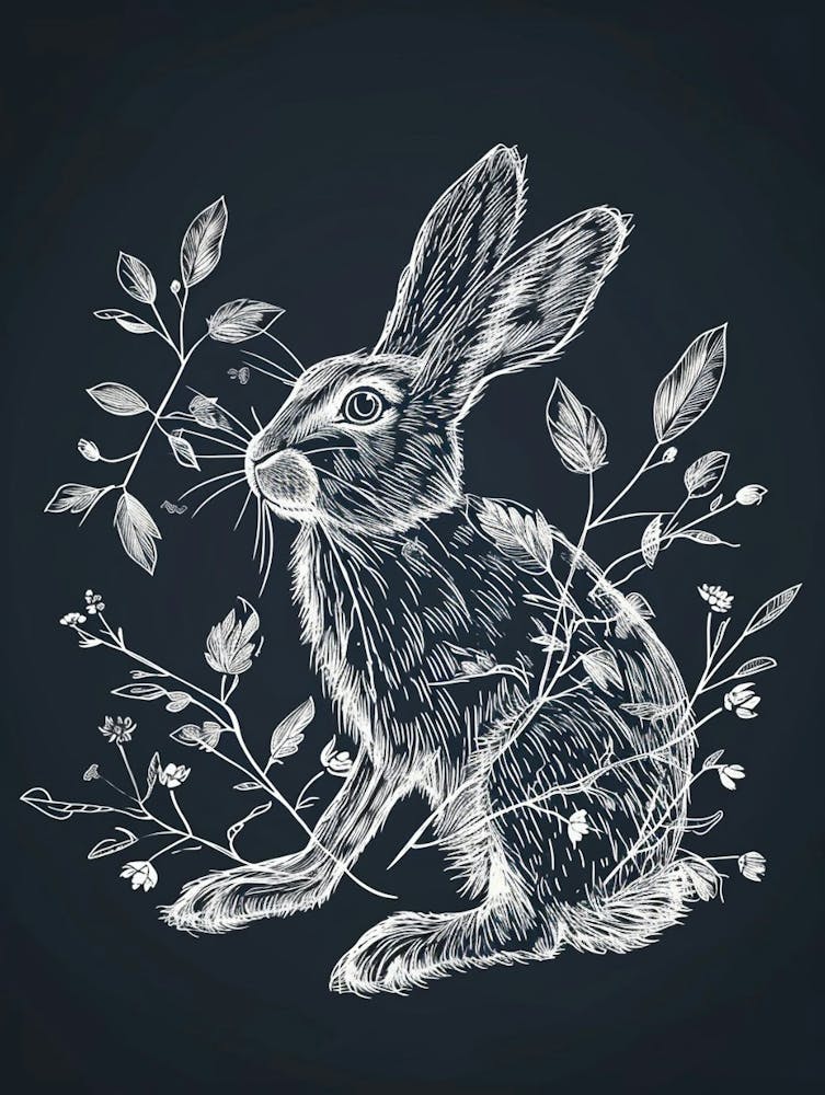 Belgian Hare Minimalist Illustration 1