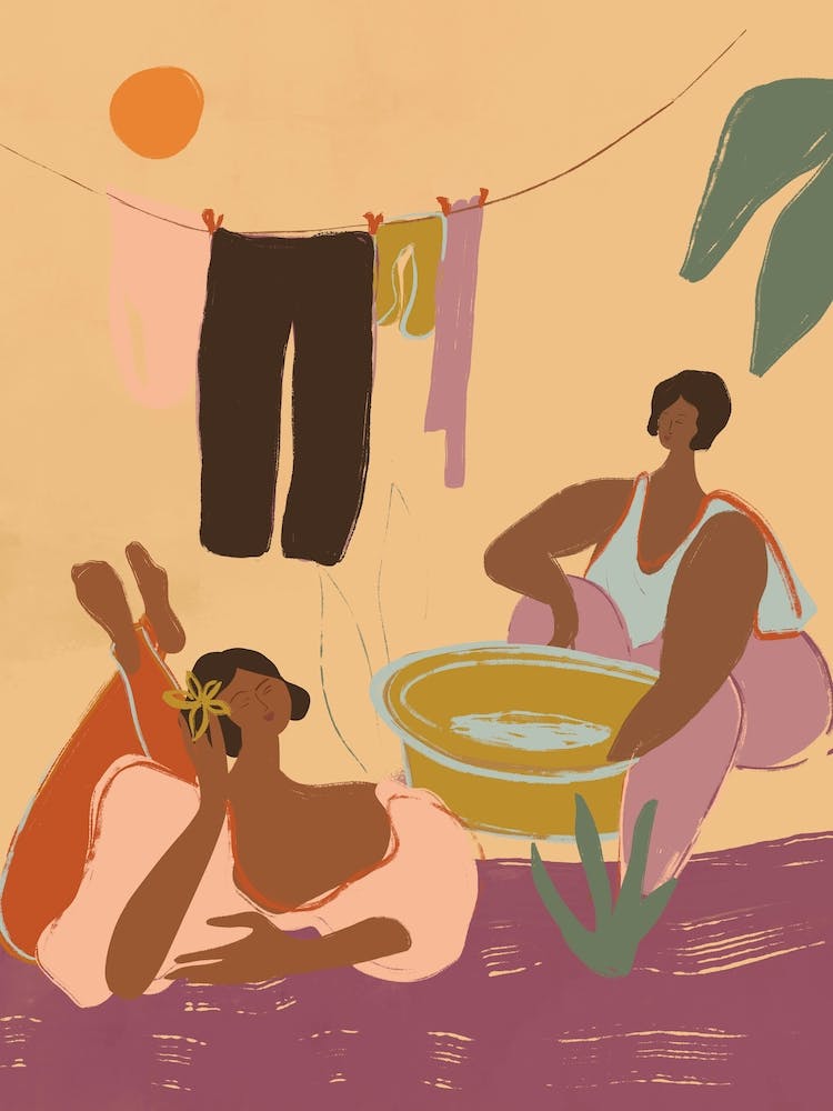 Lazy Monday Two Women