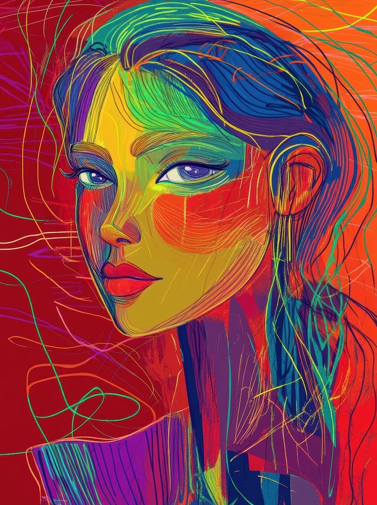 Abstract Portrait Of A Woman 133