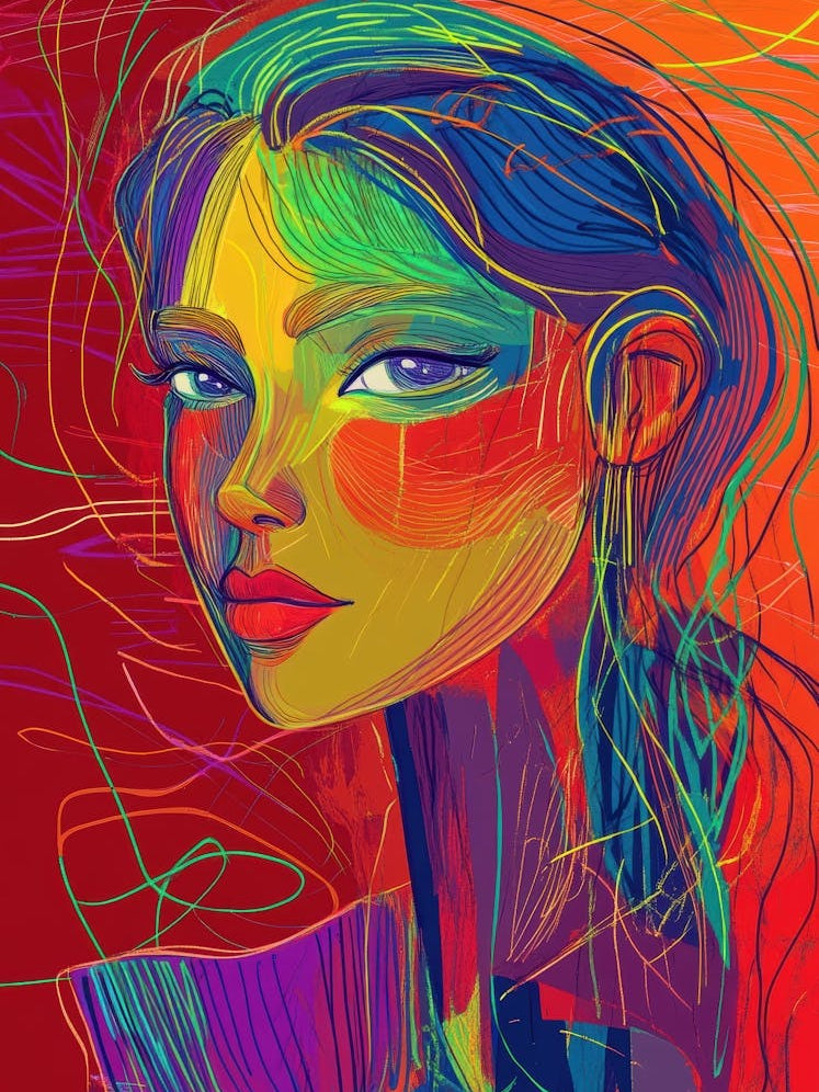 Abstract Portrait Of A Woman 133