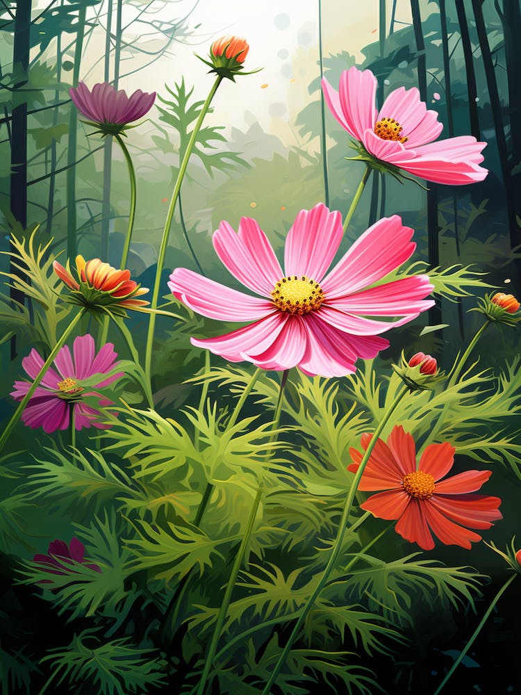 Cosmos Wildflower In Rainforest, South Western  (3)