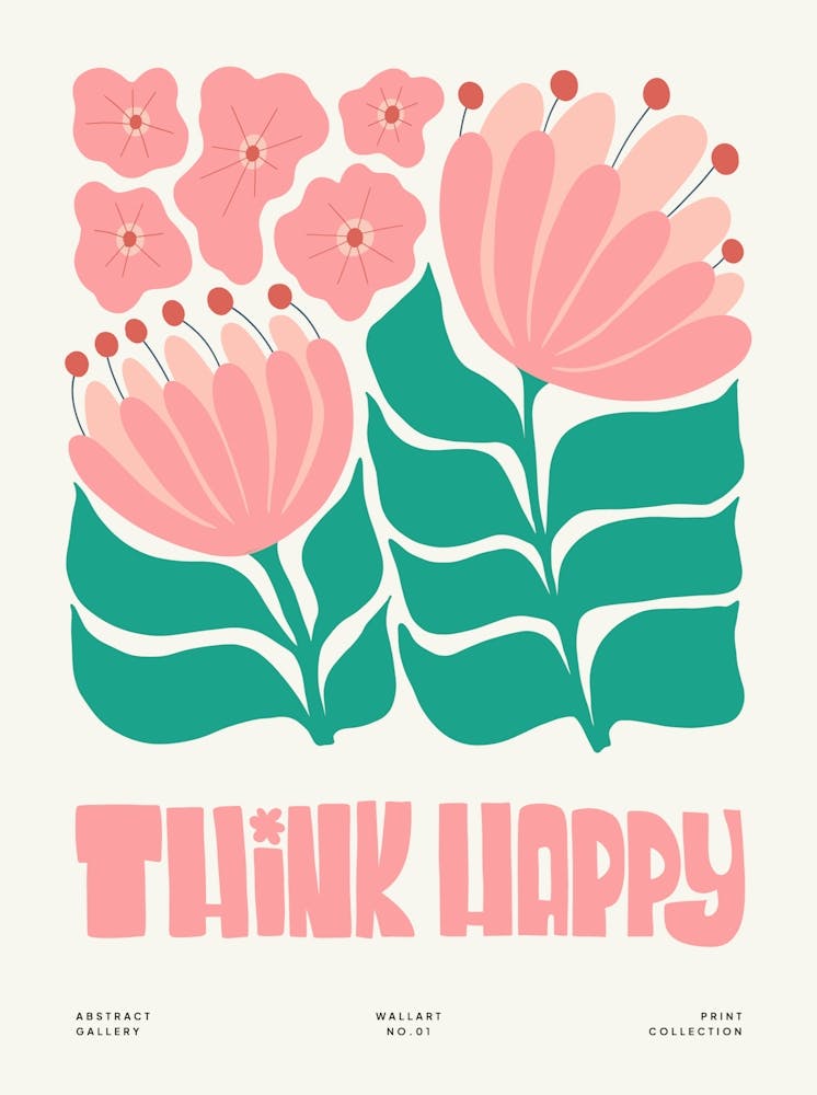 Pink Tulips Think Happy Flower Market Matisse Style