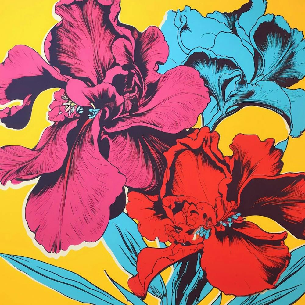 Iris 1 Pop Art Illustration Square