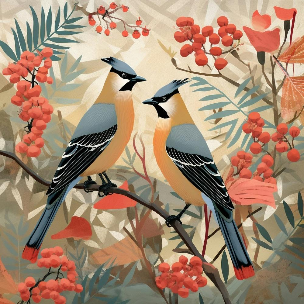Bird In Nature Cedar Waxwing 1